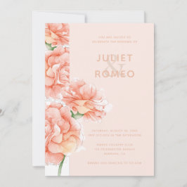 Invitación Moderna Boda Floral Elegante