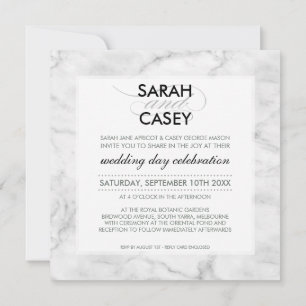 Invitación MODERNA BODA INVITE moderna mancha moderna mármol