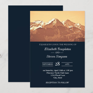 Invitación Moderna Boda Rustic Mountain