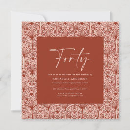 Invitación Moderna bohemia marroquí terra-cotta elegante RSVP