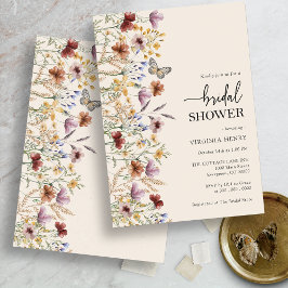 Invitación moderna boho para la ducha de la novia