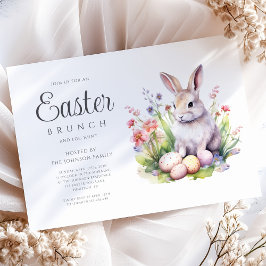 Invitación Moderna búsqueda de huevos de conejos y brunch de