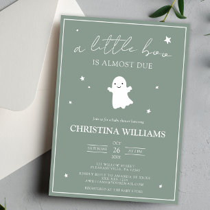 Invitación Moderna caída Sage Verde Género Neutral Baby Showe