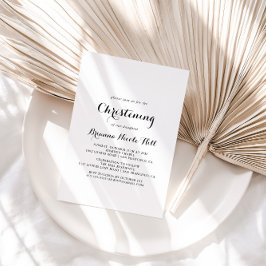 Invitación Moderna caligrafía Christening