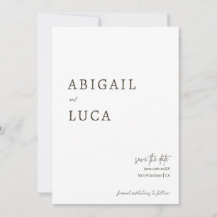 Invitación Moderna caligrafía elegante Minimalista salva la f