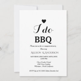 Invitación Moderna caligrafía i do bbq fiesta de compromiso