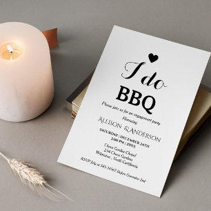 Invitación Moderna caligrafía i do bbq fiesta de compromiso