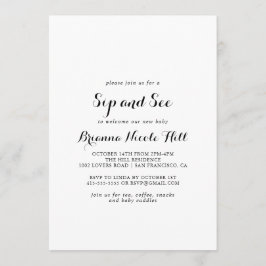 Invitación Moderna caligrafía Sip y Ver