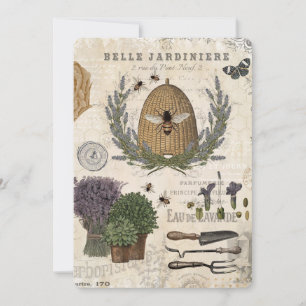 Invitación Moderna casa de campo francesa vintage