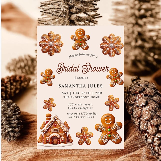 Invitación Moderna casa de Navidades Gingerbread Shower (Subido por el creador)
