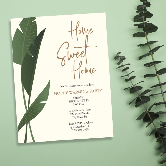 Invitación Moderna casa dulce hogar Fiesta de calentamiento d (Subido por el creador)
