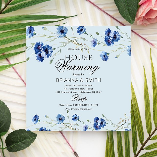 Invitación Moderna Casa Floral (Subido por el creador)