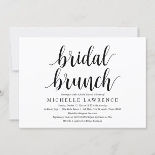 Invitación Moderna celebración de Brunch de ducha de novia