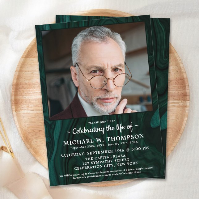 Invitación Moderna Celebración De La Vida Personalizado Funer (Subido por el creador)