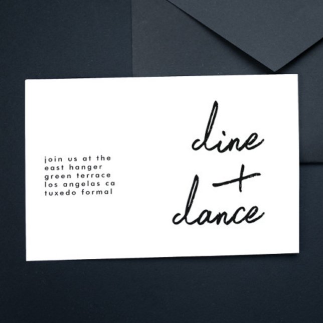 Invitación Moderna cena Personalizado y baile Boda Recepción (Subido por el creador)