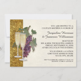 Invitación Moderna Cena Temática De Vidrio Champagne
