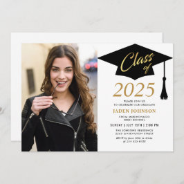 Invitación Moderna Clase Simple de la Fiesta de Graduación de