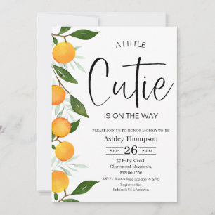 Invitación Moderna Clementine Little Cutie Baby Shower