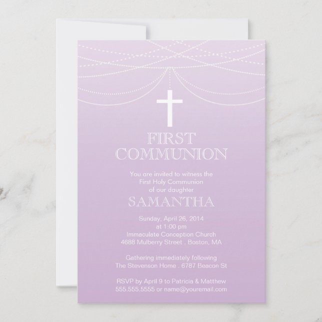 Invitación Moderna comunidad de la Cruz de la Tierra de Ombre (Anverso)