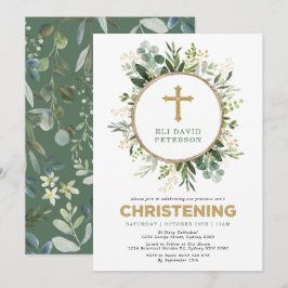 Invitación Moderna Cristalización Wreath del Jardín de Oro de