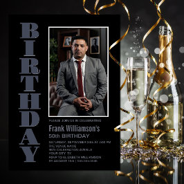 Invitación Moderna Cualquier Edad Feria de cumpleaños de foto