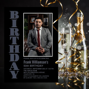 Invitación Moderna Cualquier Edad Feria de cumpleaños de foto
