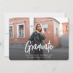 Invitación moderna de 2 fotos graduación 2025