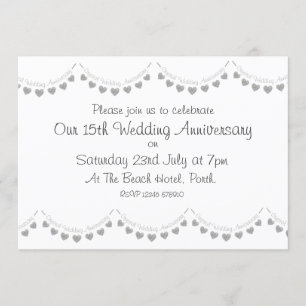 Invitación moderna de aniversario de bodas de cris
