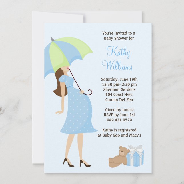 Invitación moderna de Baby Shower (Anverso)