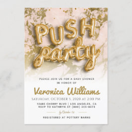 Invitación moderna de Baby Shower a la Fiesta Push