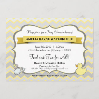 Invitación moderna de Baby Shower de los animales