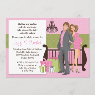 Invitación moderna de Baby Shower de los pares