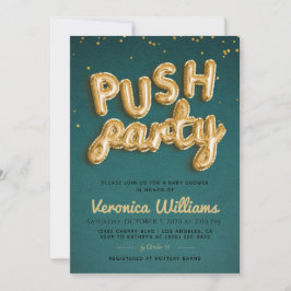 Invitación moderna de Baby Shower de Push Fiesta