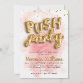 Invitación moderna de Baby Shower de Push Fiesta