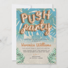 Invitación moderna de Baby Shower de Push Fiesta