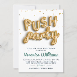 Invitación moderna de Baby Shower de Push Fiesta