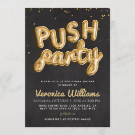 Invitación moderna de Baby Shower de Push Fiesta