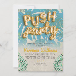 Invitación moderna de Baby Shower de Push Fiesta