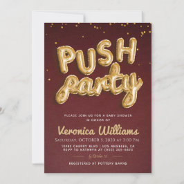 Invitación moderna de Baby Shower de Push Fiesta