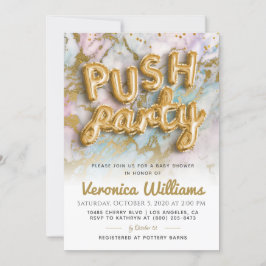 Invitación moderna de Baby Shower de Push Fiesta