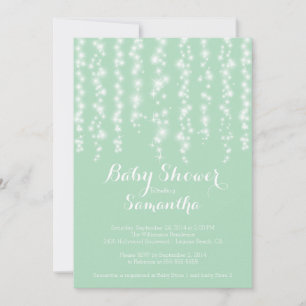 Invitación moderna de Baby Shower neutra con espár