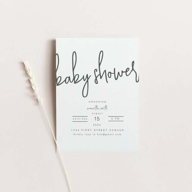 Invitación moderna de Baby Shower Party (Subido por el creador)