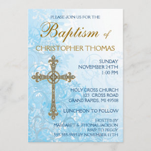 Invitación moderna de bautizo