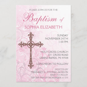 Invitación moderna de bautizo
