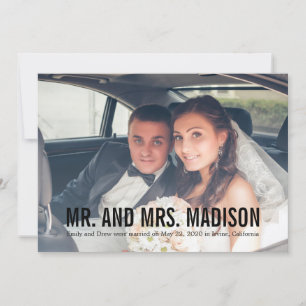 Invitación moderna de Boda de fotografía Minimalis