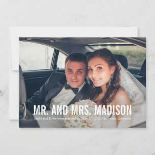 Invitación moderna de Boda de fotografía Minimalis
