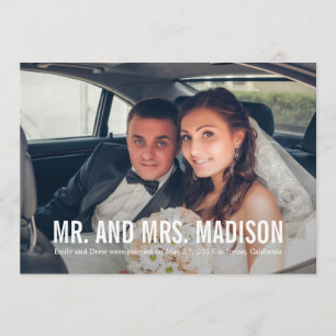 Invitación moderna de Boda Minimalista - Blanco