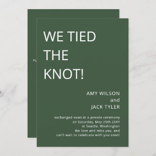 Invitación moderna de Boda verde sabio
