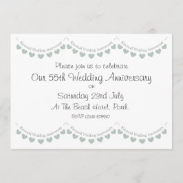 Invitación moderna de bodas de esmeralda para el 5