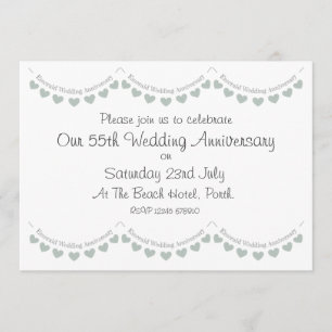 Invitación moderna de bodas de esmeralda para el 5
